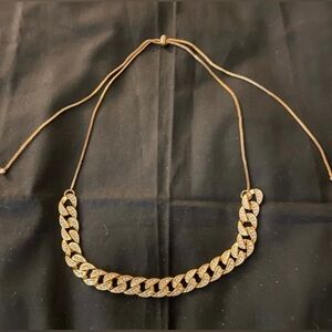 Gold Tone Diamond Necklace